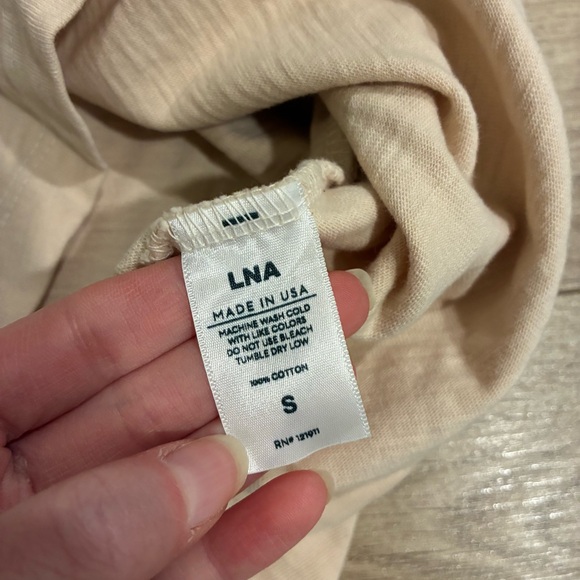 LNA Clothing Women’s Devan Cotton Twisted Cutout Tshirt Dress Beige Size S - Picture 5 of 6